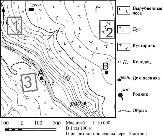 Дома лесника определите по карте