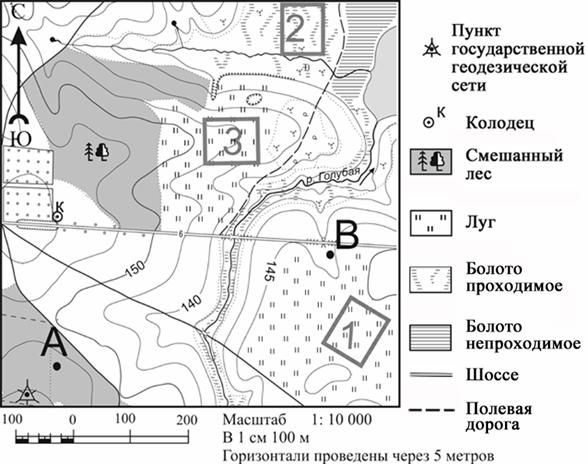 Полученный результат округлите до десятков метров